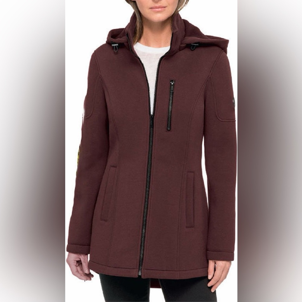 Andrew Marc Women’s Maroon Hooded Jacket